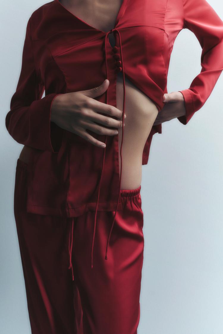 Zara satin pajamas sale